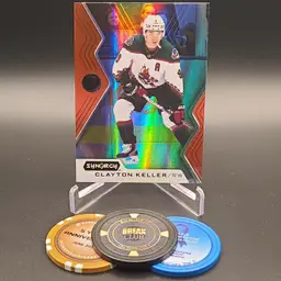 Clayton Keller 2024-25 Upper Deck Synergy Hockey Red Parallel Unscratched Bounty Redmeption Card #9 (Will Scratch & Provide Code Prior To Shipping If Requested) - Utah Hockey Club Arizona Coyotes