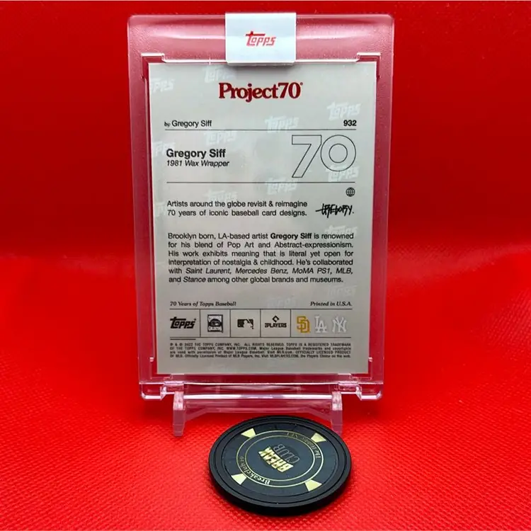 Topps Project 70 Gregory Siff 1981 Wax Wrapper Card