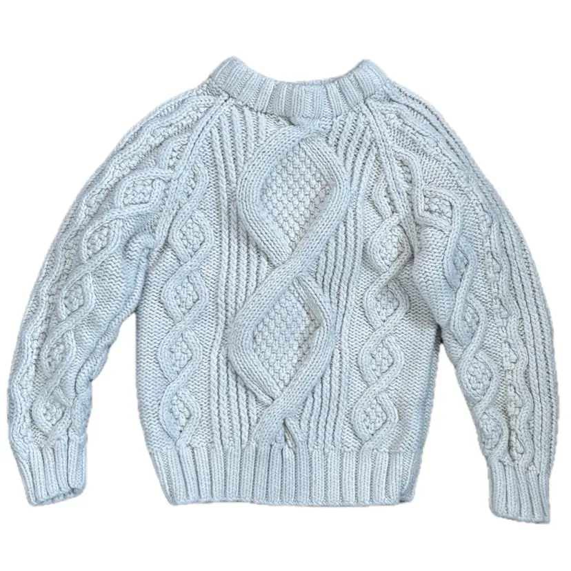 Vintage Gymboree Cream Cable Knit Fisherman Sweater Sz 7 Fits XS S Grandpa Core