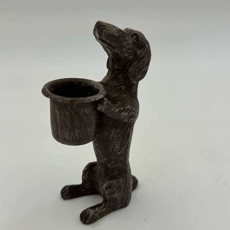 Metal Dog Dachshund Match Striker Holder