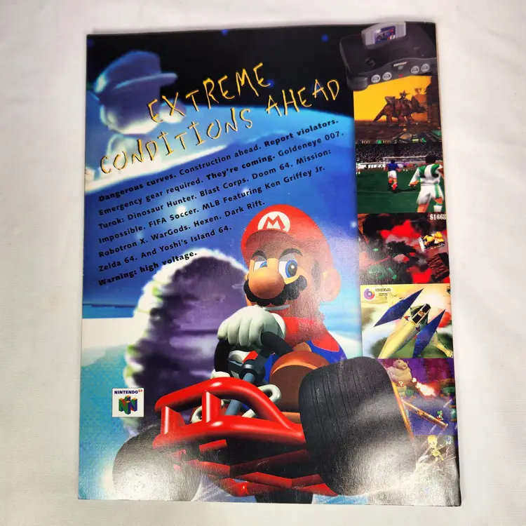 Nintendo Power Magazine Vol 93 Sept 1997 - Mario Kart 64 / Goldeneye Poster