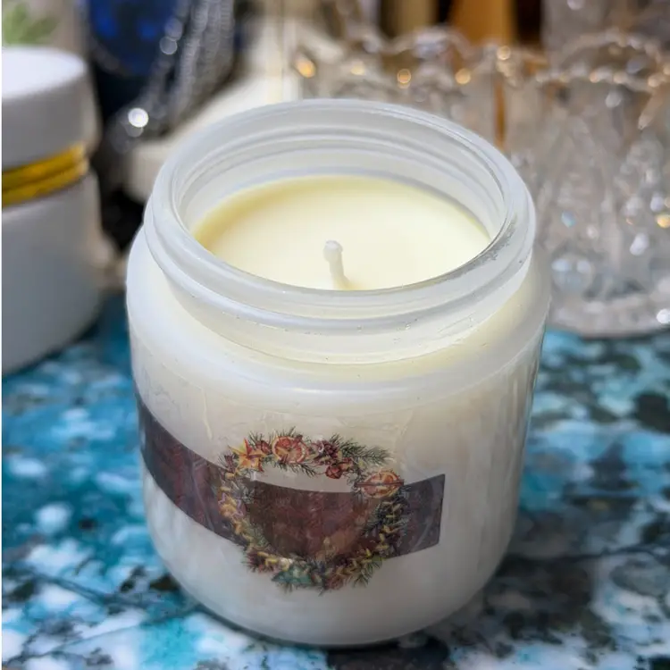 Handmade Orchid Ornament 🎄Soy candle