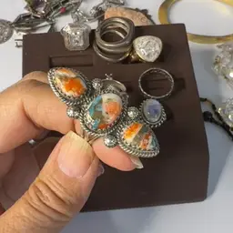 2 Mixed Sterling Ring 8