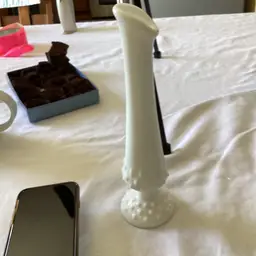 #02 - Milk Glass Hobnail Vase