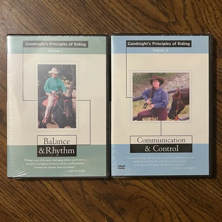 Goodnight’s Principles Of Riding. Communication & Control And Balance & Rhythm. Set Of 2 DVD’s. Volumes 1 & 2