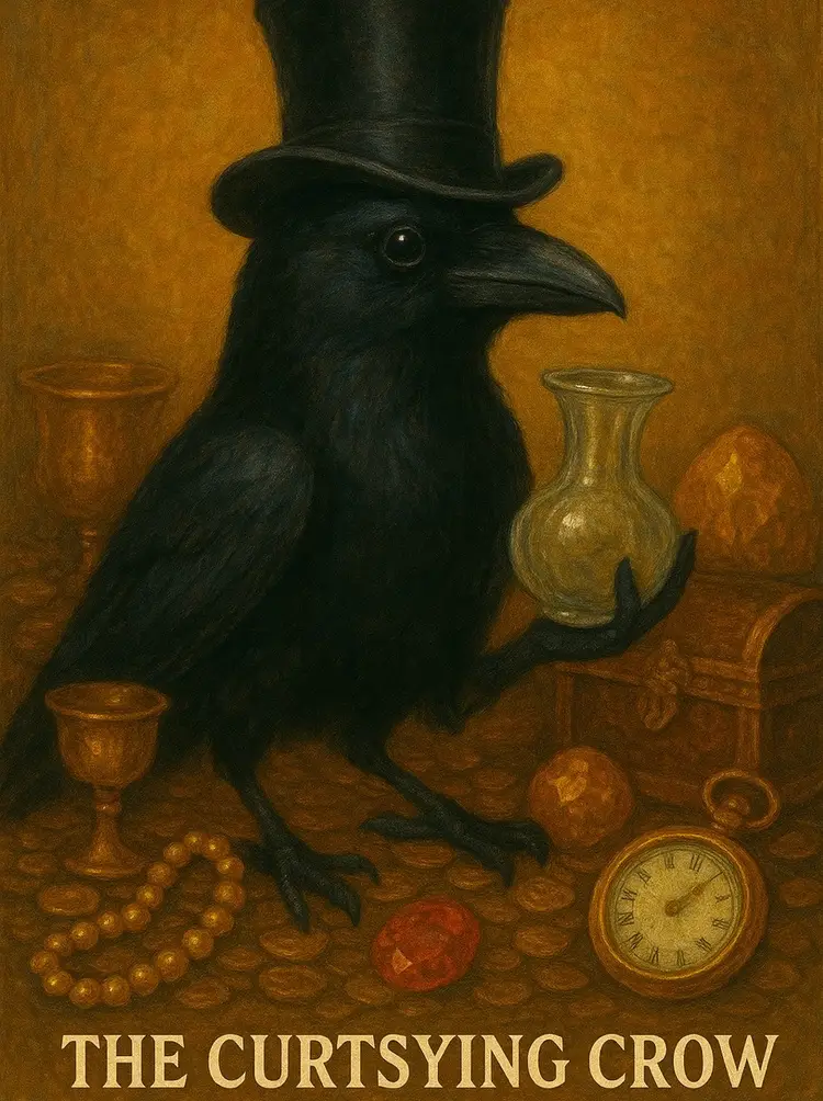 The Curtsying Crow On Niknax Glass Figurines Pottery And More