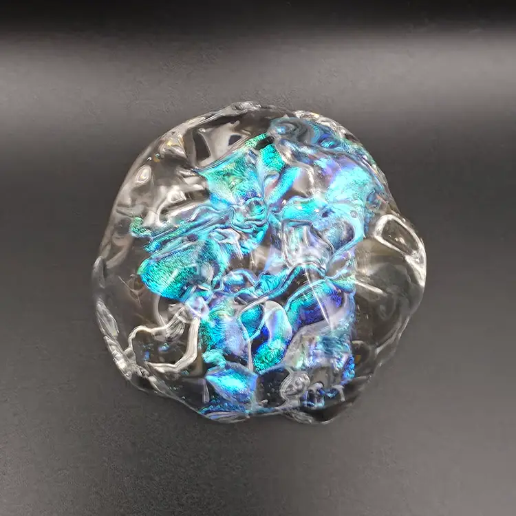 Sherburne Slack Dichroic Art Glass Paperweight