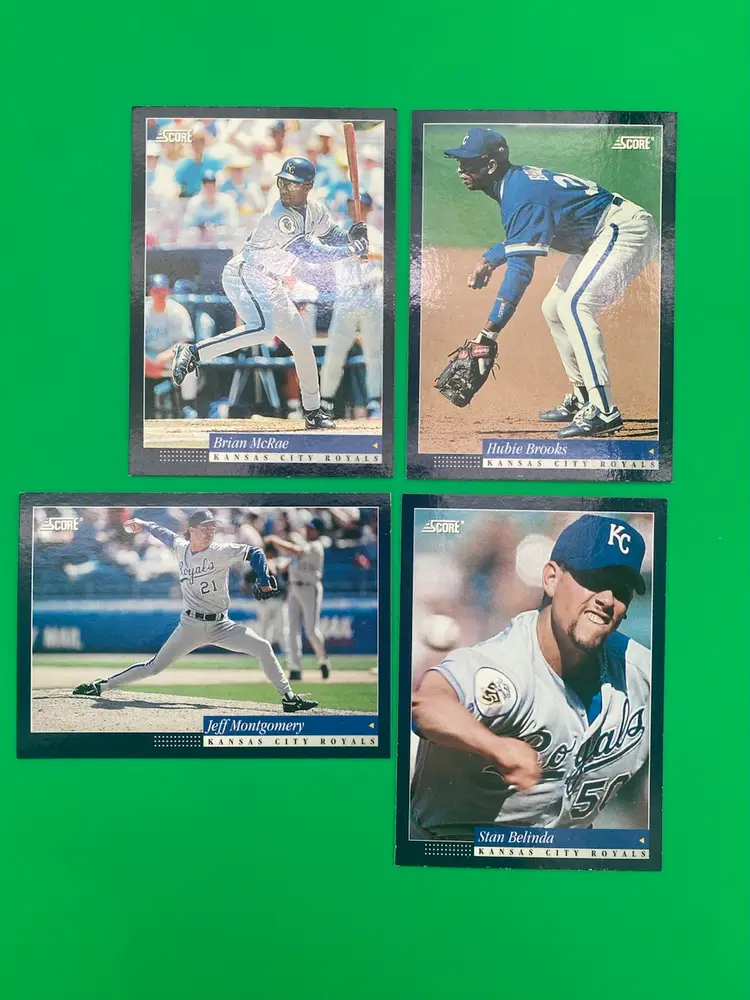 Score 1994 MLB Kansas City Royals Lot of 14 Different MLB Trading Cards