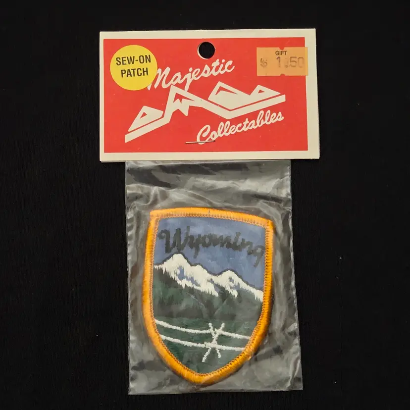 Wyoming Souvenir Sew-On Patch New Unopened Package by Majestic Collectibles Vintage