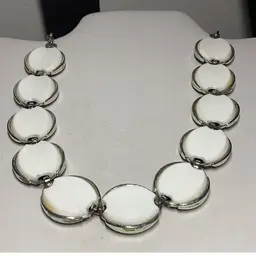 White& Black Reversible Necklace 16”