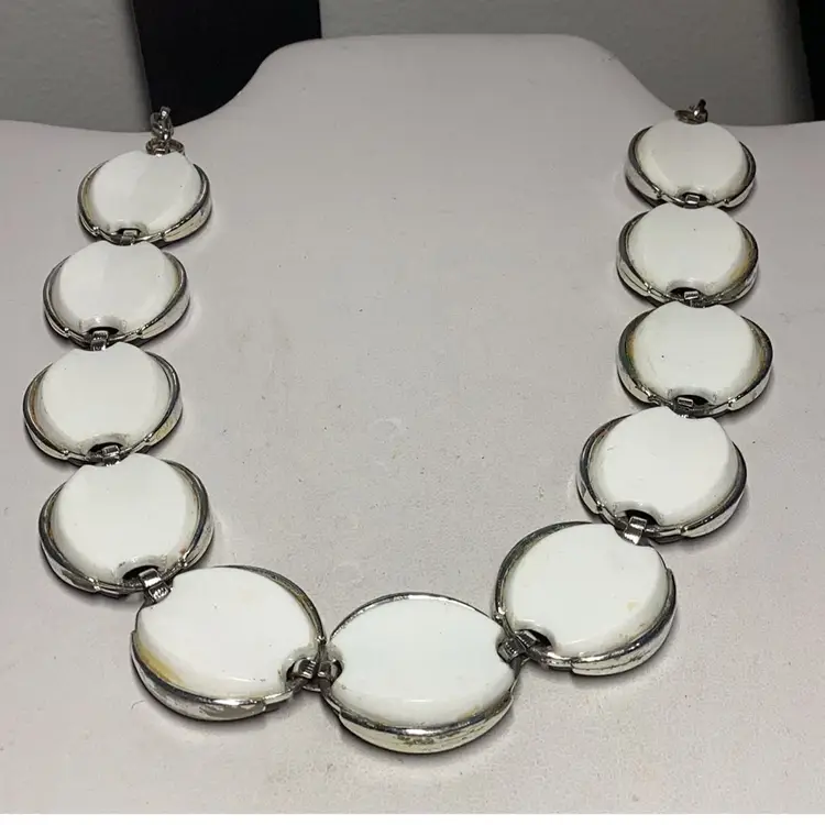 White& Black Reversible Necklace 16”