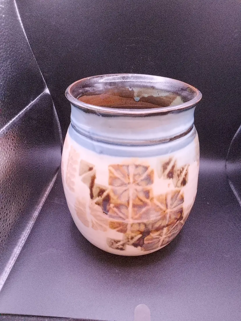 APPLE LANE SIGNED ART POTTERY  VASE Earth Tones  June 1976