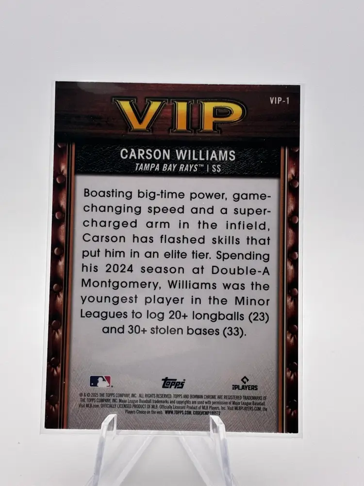 2025 Bowman VIP Carson Williams