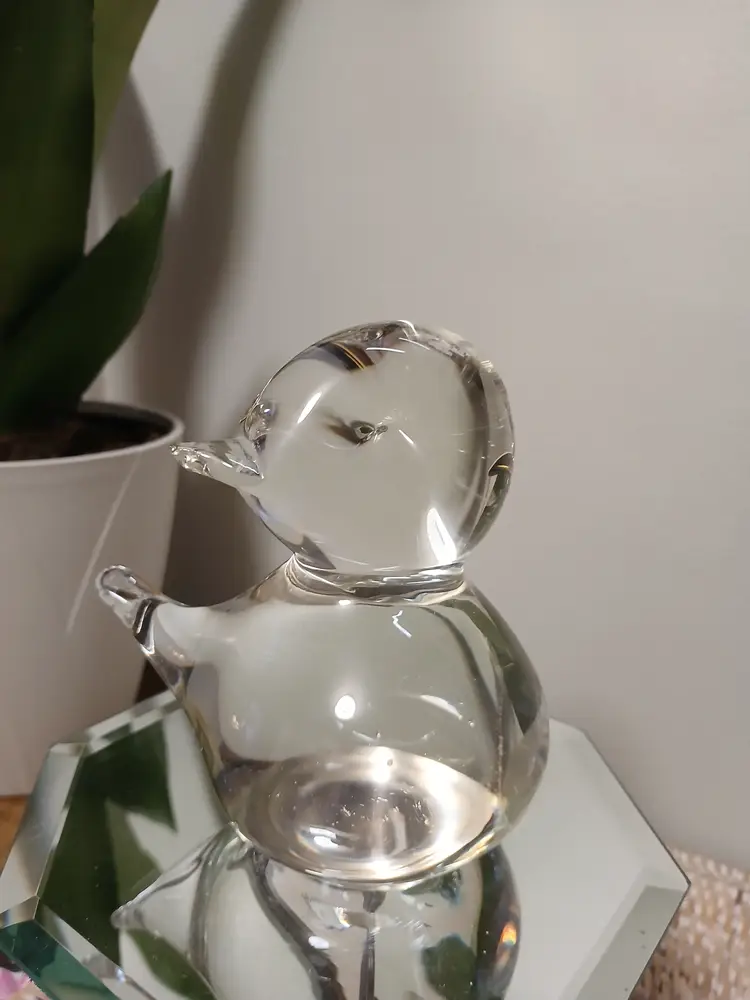 Vintage Glass Bird Figurine Paper Weight