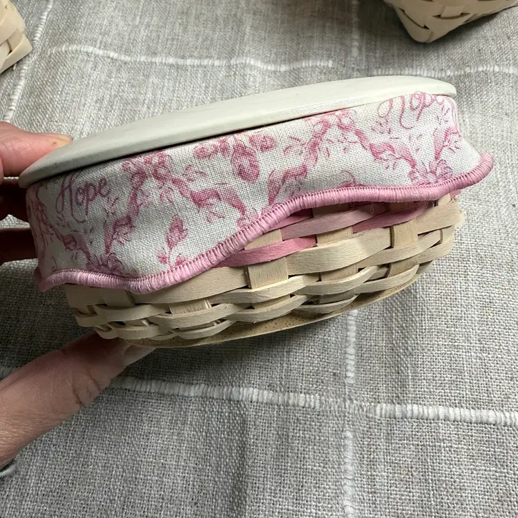 “Hope” Longaberger Handmade Basket Small Storage Set