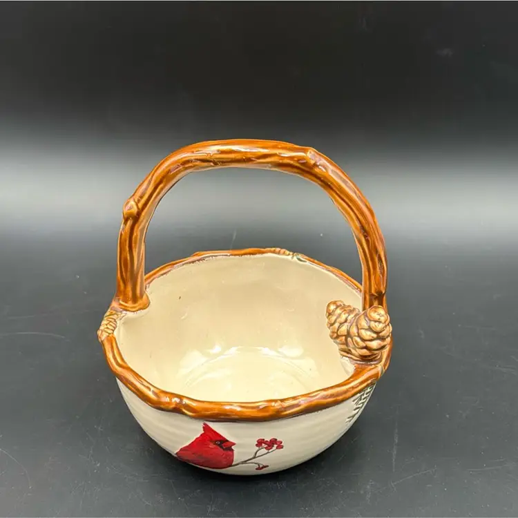 #01 Vintage Snow Valley Basket With Handle