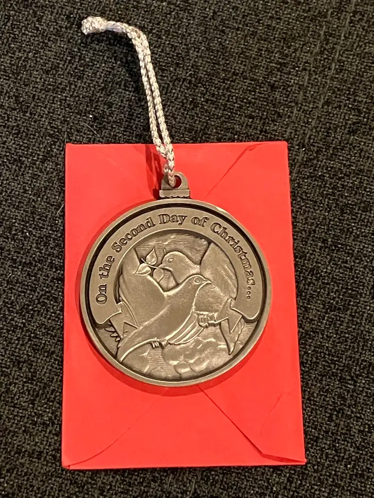 12 Days Of Christmas Solid Pewter Collector Ornaments (from Graybar)