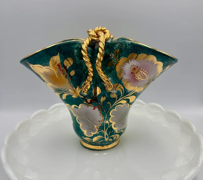 Vintage Italian Ceramic Painted Vase