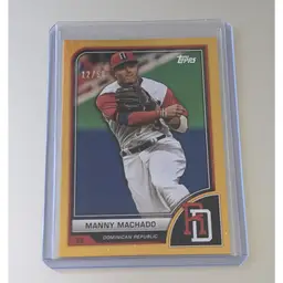 Manny Machado 2023 Topps World Baseball Classic - Gold Parallel Image Variation 12/50 #78