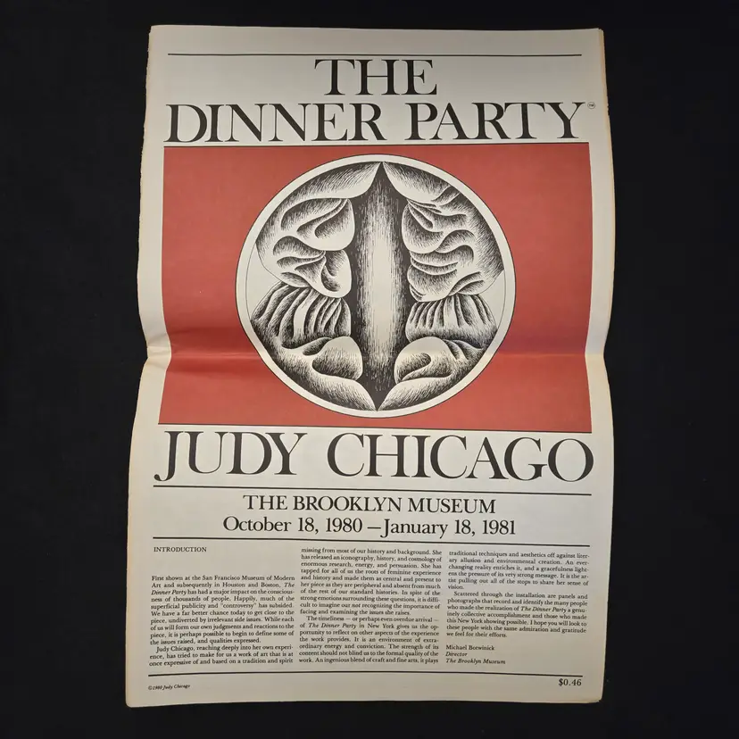 THE DINNER PARTY: JUDY CHICAGO - The Brooklyn Museum - An exhibition conceived by Judy Chicago and executed by her in cooperation with a working community of women and men