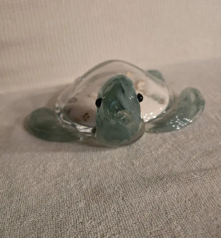 Glass Sea Turtle Figurine-Handcrafted-