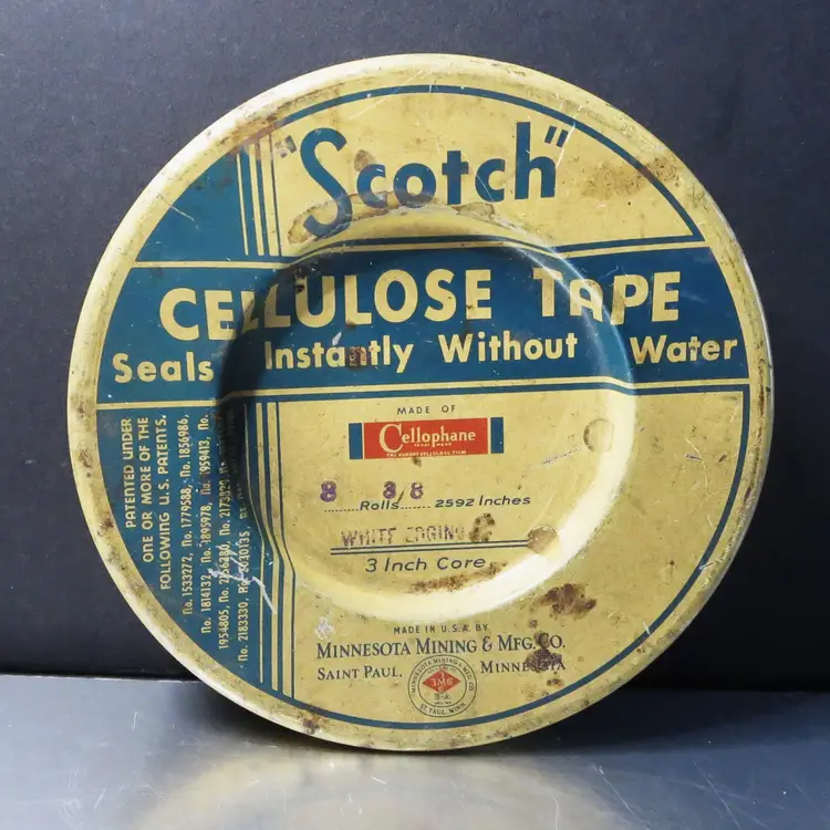 Vintage Tin Scotch Cellouse Tape Lithographed Minnesota Mining Co