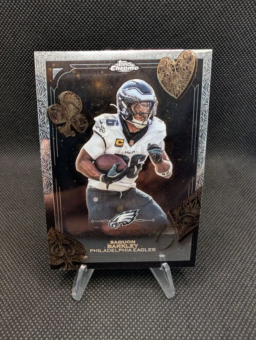Saquon Barkley 2025 Topps Chrome Fortune 15 #F15-3 - Philadelphia Eagles