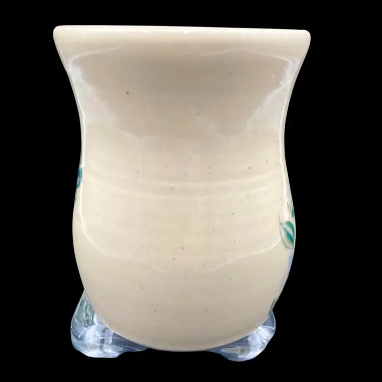 Vintage Kovack CSK Studio Pottery (Seagrove, NC), Hand-painted Hummingbird Mug