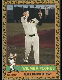 Wilmer Flores 2025 Topps Heritage Giants Card #15/76
