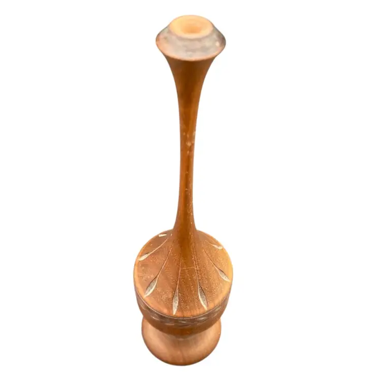 Vintage Weber Wood 1979 Candle Holder/Finial, 8.5”, Hand-Turned Wood, MINT