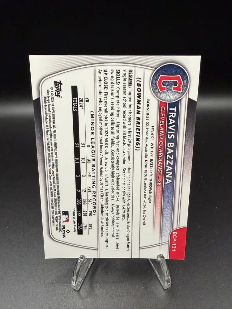 2025 Bowman Travis Bazzana Black /10 BCP-131 Guardians