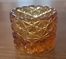 Degenhart Daisy &Button Amber Gold Salt Cellar
