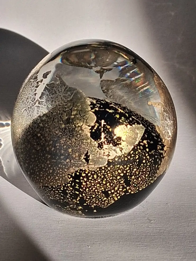 Vintage Randy Strong Art Glass Paperweight, Unsigned