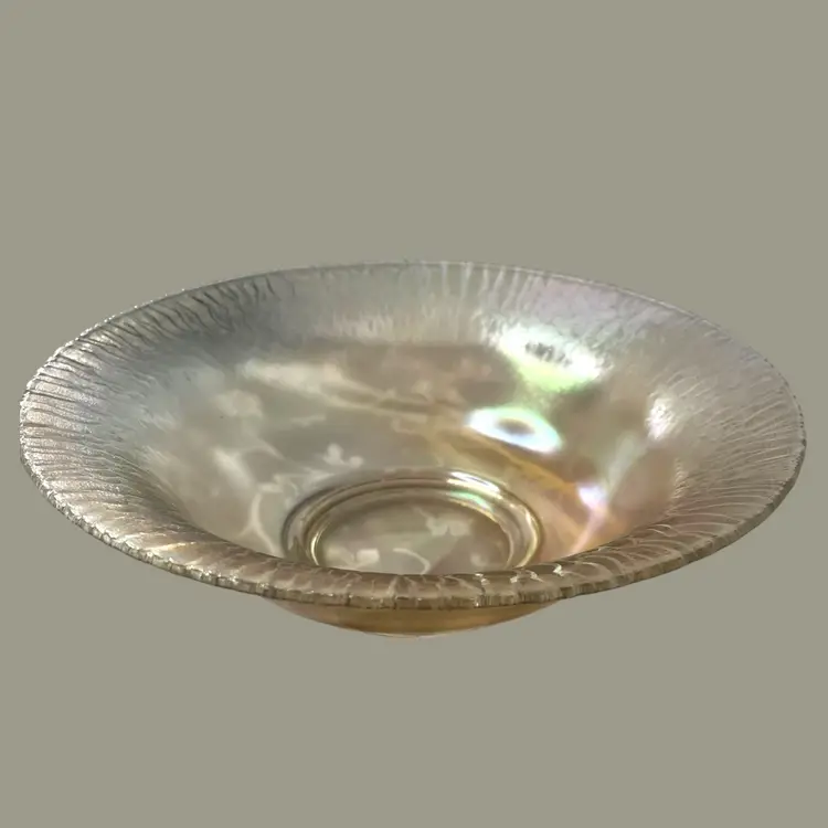 044 Carnival Iridescent Glass Large Bowl