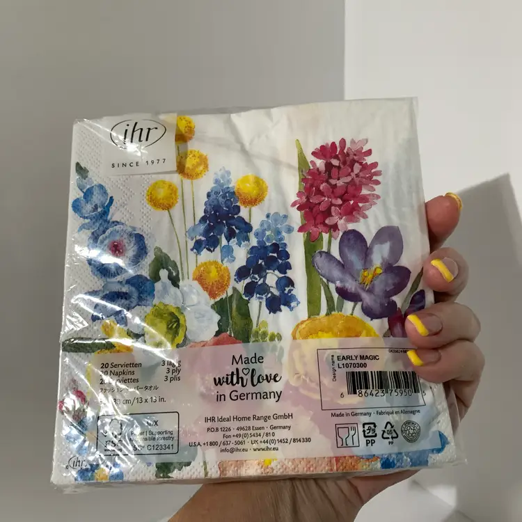 IHR Floral Napkins 20ct