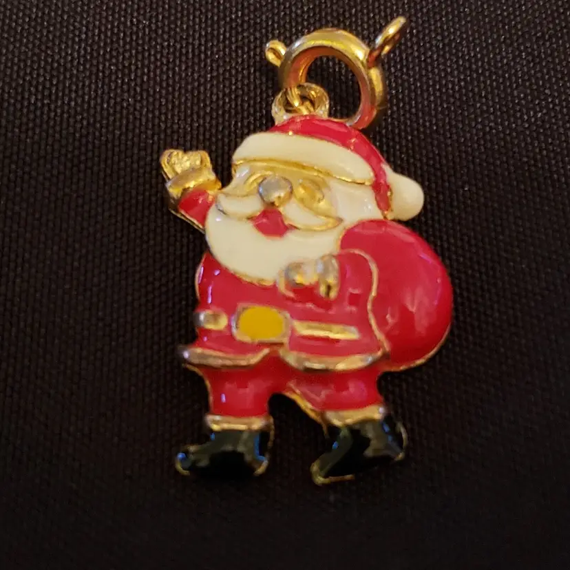 Santa Christmas Holiday Charm with loop 1 1/4" Phister Enterprises Vintage