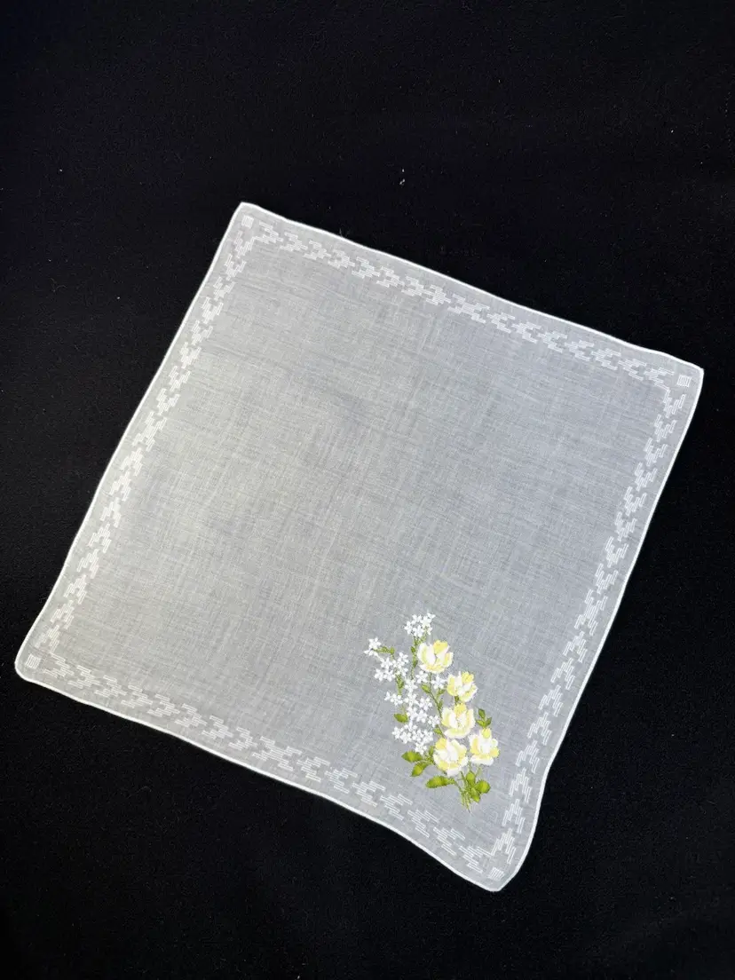 Yellow Flowered Handkerchief