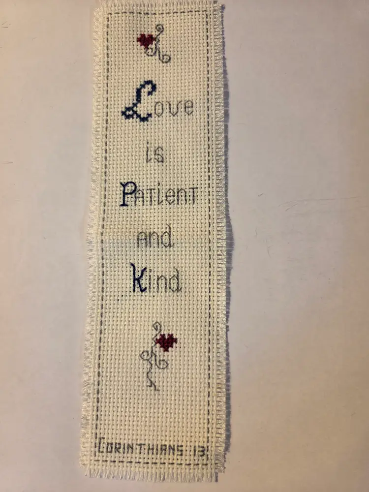 New Lot Of Two Handmade  Cross-stitched Religous Bookmarks