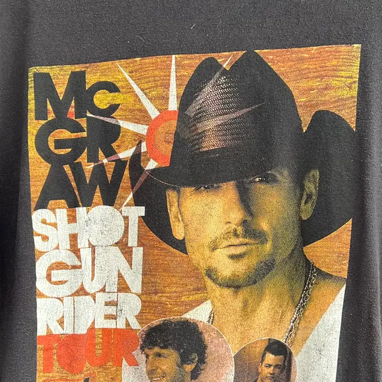 Tim Mcgraw Shotgun Rider Tour 2015 T-Shirt With Billy Currington And Chase Bryant Size Extra Large