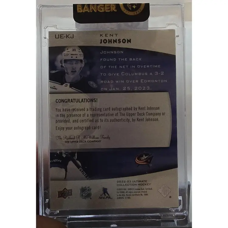 Kent Johnson Rookie Auto