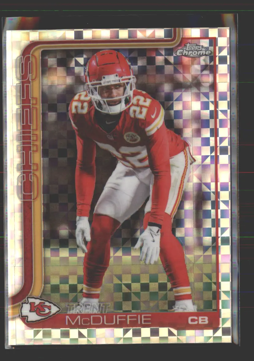 Trent Mcduffie 2025 Topps Chrome X-Fractor #154 - (142) - Kansas City Chiefs