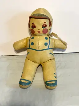 1940-50’s Stuffed Oil Cloth Doll