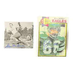 Pair of Philadelphia Eagles Signed Photos: Steve Van Buren & Bill Bergey