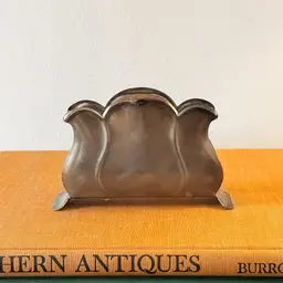 Vintage Silverplate Napkin or Letter Holder – Tulip-Shaped Design