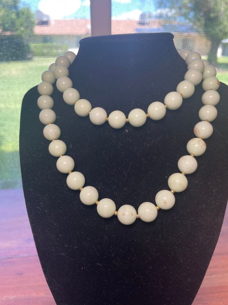 Vintage Lucite Glowing Bead Necklace