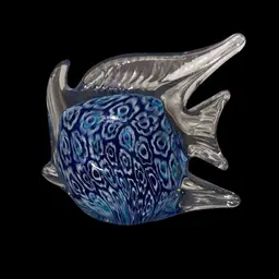 vintage Italian Murano art glass angel fish figurine Paperweight