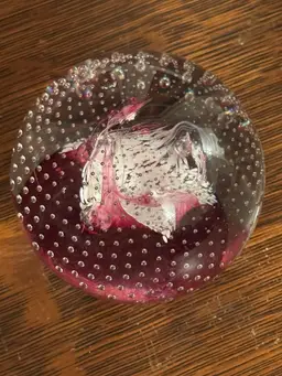 Caithness “Cauldron” glass paperweight from Scotland