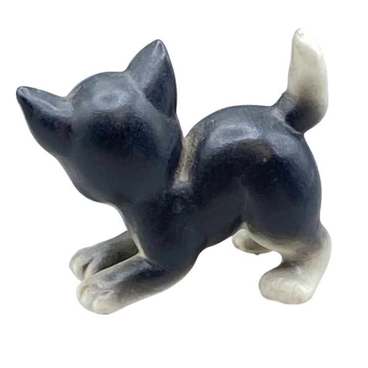 Vintage Cat Figurine Whiskers Japan Made Original Label