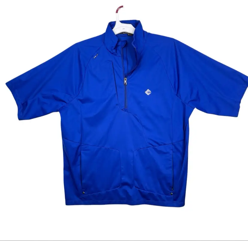 Ralph Lauren Polo X Golf Performance Short Sleeve Blue Pullover Windbreaker Large
