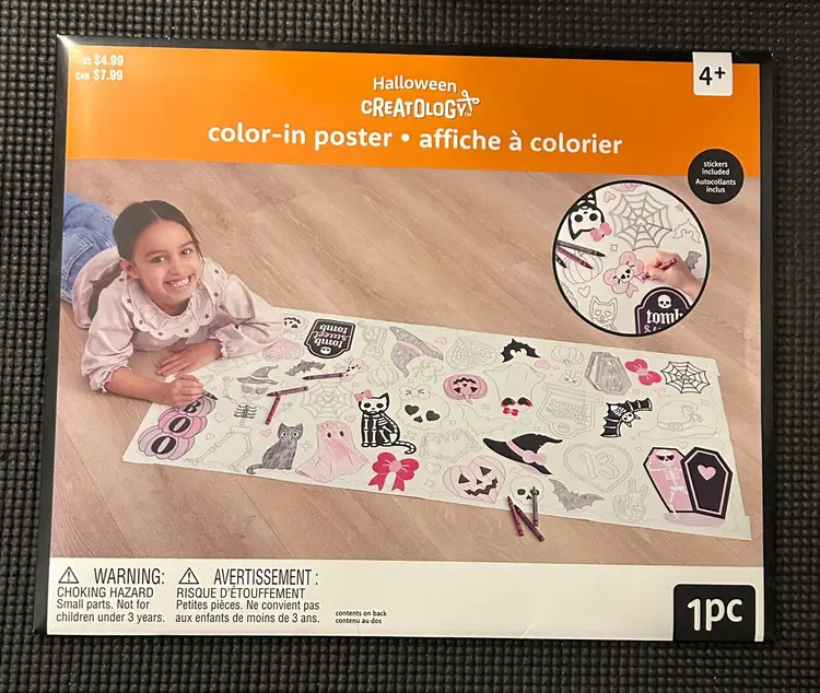 Creatology Halloween Color-in-Poster NWT
